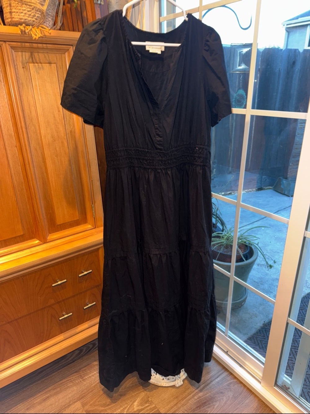 Anthropologie Black Somerset Tiered Maxi Dress - Picture 6 of 8